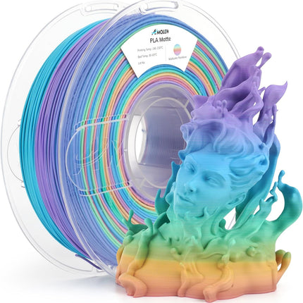 PLA Matte Rainbow Filament 1.75mm, 1KG/2.2LB