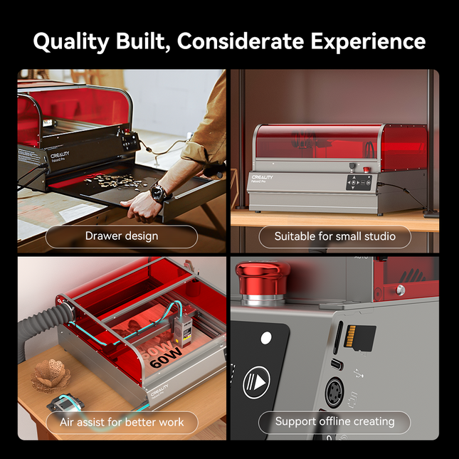Falcon2 Pro 60W Pro-safe Laser Engraver & Cutter