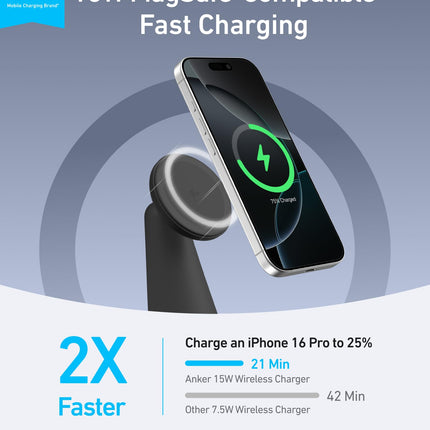 Anker MagGo Wireless Charger (2-in-1, Dock Stand) with USB-C Cable BOA