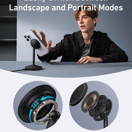 Anker MagGo Wireless Charger (Stand) with Adapter and Cable BOA