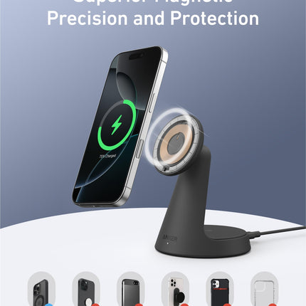 Anker MagGo Wireless Charger (2-in-1, Dock Stand) with USB-C Cable BOA