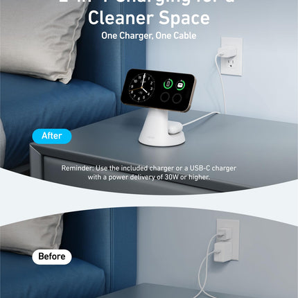 Anker MagGo Wireless Charger (2-in-1, Dock Stand) with USB-C Cable BOA