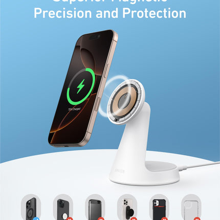 Anker MagGo Wireless Charger (2-in-1, Dock Stand) with USB-C Cable BOA
