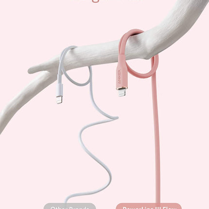 Anker <b>641</b> USB-C to Lightning Cable (Flow, 3 ft Silicone)