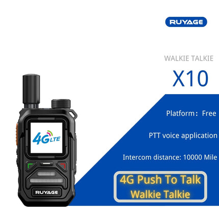 RUYAGE X10 4G LTE PoC Radio Long Range Nationwide Walkie Talkie