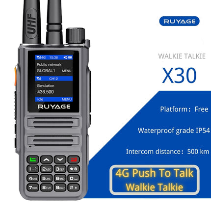 RUYAGE X30 Dual Mode 4G LTE PoC & Analog Walkie Talkie Long Range