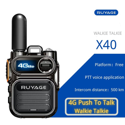 RUYAGE X40 4G LTE PoC Radio Long Range Nationwide Walkie Talkie