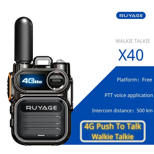 RUYAGE X40 4G LTE PoC Radio Long Range Nationwide Walkie Talkie