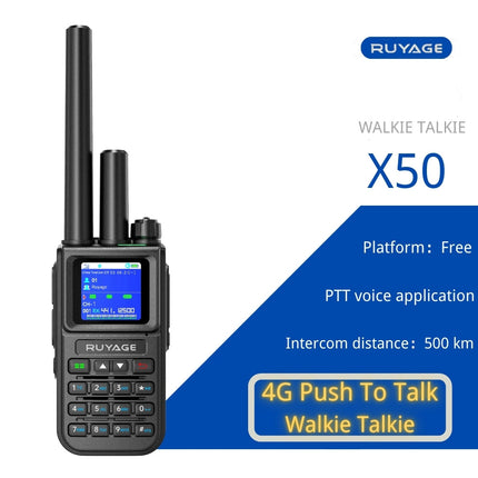 RUYAGE X50 Dual Mode 4G LTE PoC & Analog Walkie Talkie Long Range
