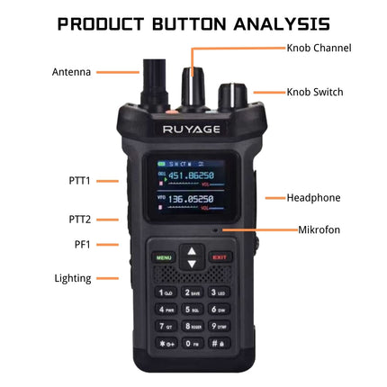 Ruyage Radio Analog Signal 20W Walkie-Talkie(RT20)