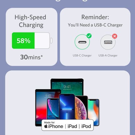 Anker <b>641</b> USB-C to Lightning Cable (Flow, Silicone)