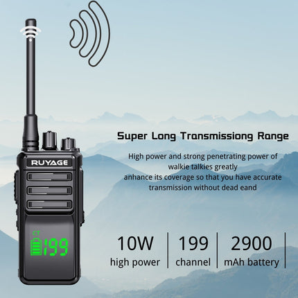RUYAGE T30 10W IP68 Waterproof Analog Walkie Talkie Long Range