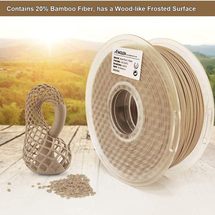 PLA Wood 1.75mm, 1KG/2.2LB