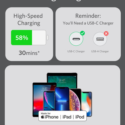 Anker <b>641</b> USB-C to Lightning Cable (Flow, Silicone)