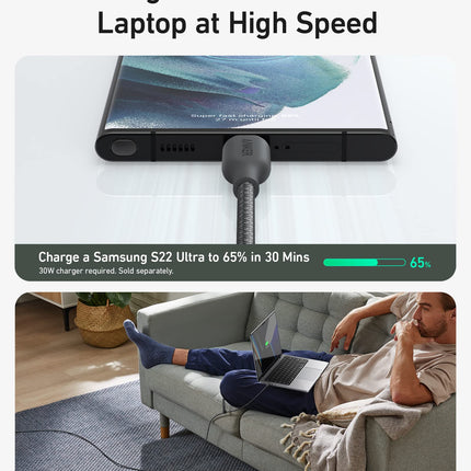 Anker <b>543</b> USB C to USB C Cable (240W, 10 ft)