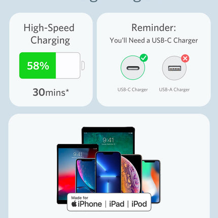 Anker <b>641</b> USB-C to Lightning Cable (Flow, Silicone)