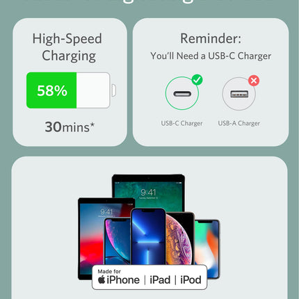 Anker <b>641</b> USB-C to Lightning Cable (Flow, Silicone)