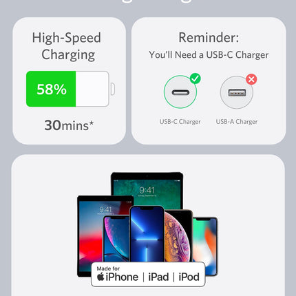 Anker <b>641</b> USB-C to Lightning Cable (Flow, Silicone)