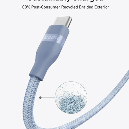 Anker USB-C to USB-C Cable (3 ft / 6 ft, 240W, Upcycled-Braided)