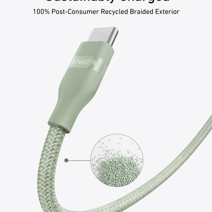Anker USB-C to USB-C Cable (3 ft / 6 ft, 240W, Upcycled-Braided)