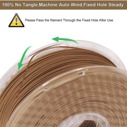 PLA Wood 1.75mm, 1KG/2.2LB