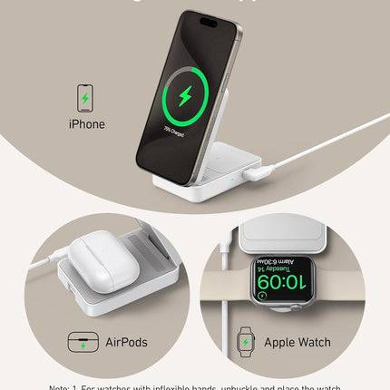 Anker MagGo Wireless Charging Station (Foldable 3-in-1)