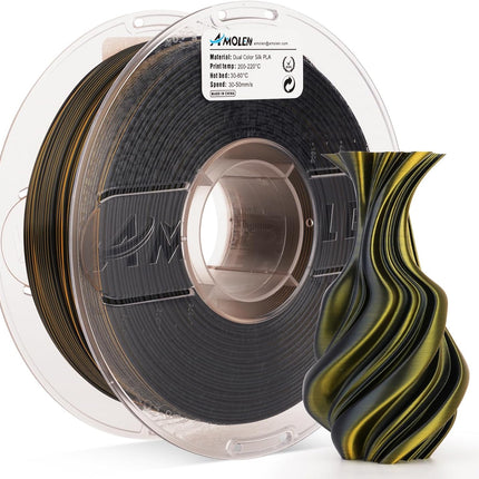 PLA Silk Dual Color Filament 1.75mm, 1KG/2.2LB