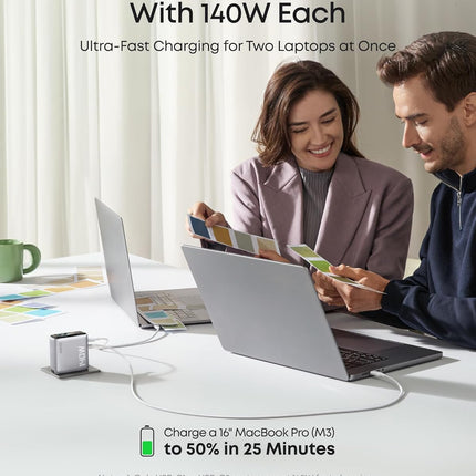 Anker Charger (140W, 4-Port, PD 3.1) with USB-C Cable