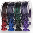 Silk Shiny B- Black Red/Black Blue/Black Purple/Black Green