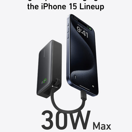 Anker Nano Power Bank (30W, Built-In USB-C Cable)