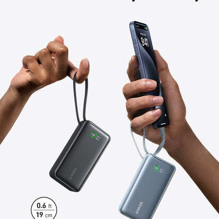 Anker Nano Power Bank (30W, Built-In USB-C Cable)