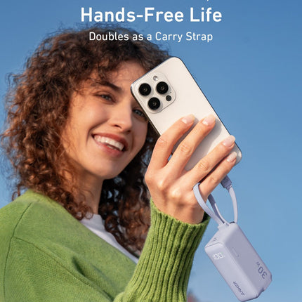 Anker Power Bank (30W, 5k,  Fusion, Built-In USB-C Cable)