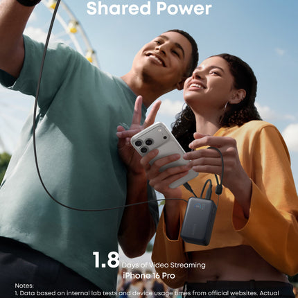 Anker Nano Power Bank (10K, 45W, Built-In Retractable USB-C Cable)