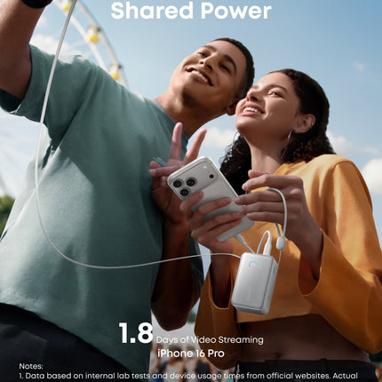 Anker Nano Power Bank (10K, 45W, Built-In Retractable USB-C Cable)