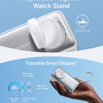 Anker MagGo Power Bank (10K, 35W, For Apple Watch)