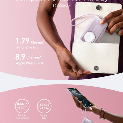 Anker MagGo Power Bank (10K, 35W, For Apple Watch)