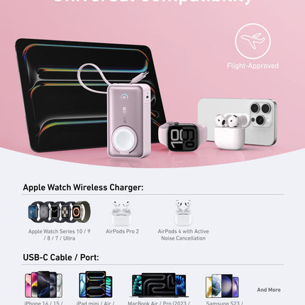 Anker MagGo Power Bank (10K, 35W, For Apple Watch)