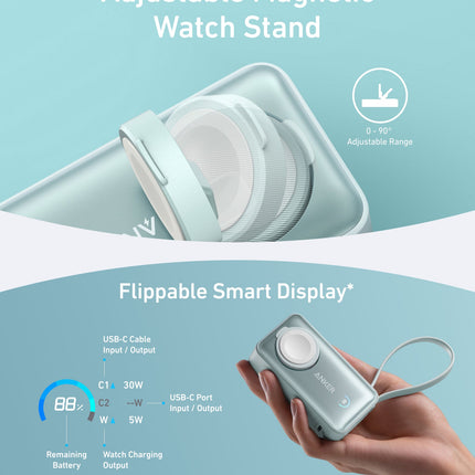 Anker MagGo Power Bank (10K, 35W, For Apple Watch)