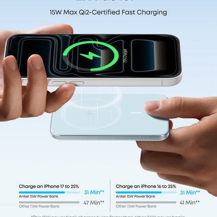Anker Nano Power Bank (5K, MagGo, Slim)