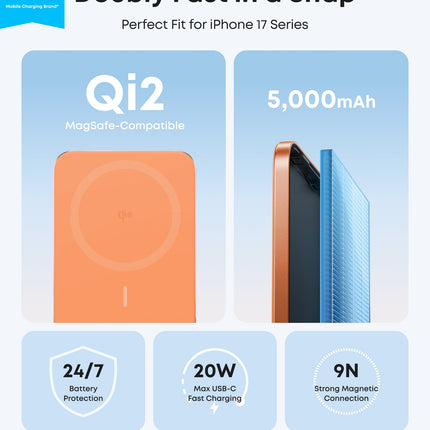 Anker Nano Power Bank (5K, MagGo, Slim)