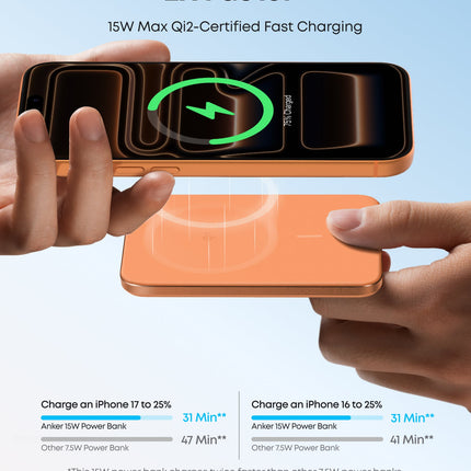 Anker Nano Power Bank (5K, MagGo, Slim)