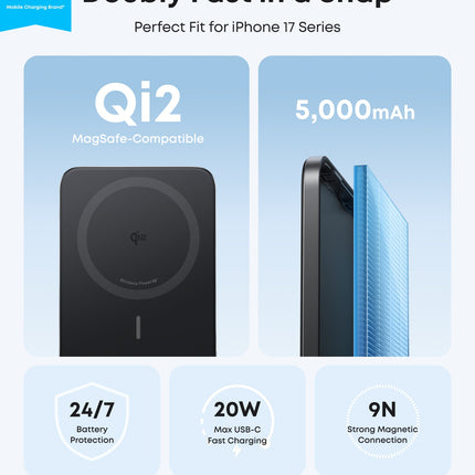 Anker Nano Power Bank (5K, MagGo, Slim)
