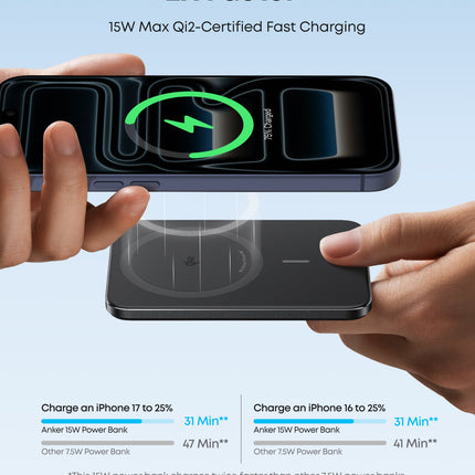 Anker Nano Power Bank (5K, MagGo, Slim)