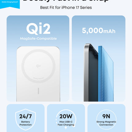 Anker Nano Power Bank (5K, MagGo, Slim)