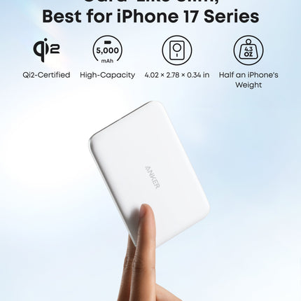 Anker Nano Power Bank (5K, MagGo, Slim)