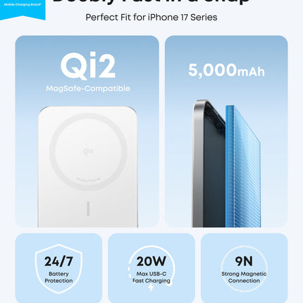 Anker Nano Power Bank (5K, MagGo, Slim)