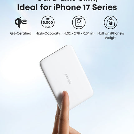 Anker Nano Power Bank (5K, MagGo, Slim)