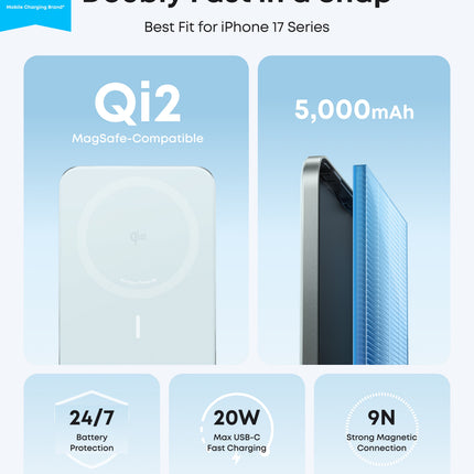 Anker Nano Power Bank (5K, MagGo, Slim)