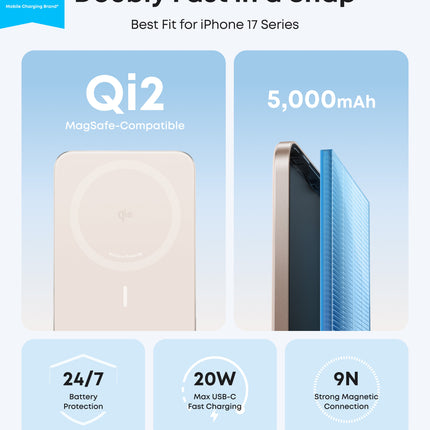 Anker Nano Power Bank (5K, MagGo, Slim)