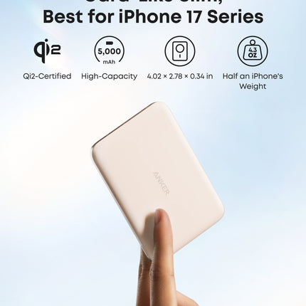 Anker Nano Power Bank (5K, MagGo, Slim)